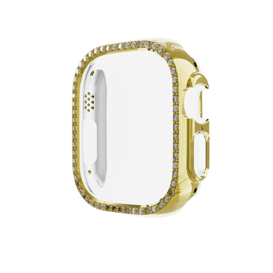 For Apple Watch Ultra 49mm Diamond Hollow PC Watch Case(Gold) - Watch Cases by buy2fix | Online Shopping UK | buy2fix