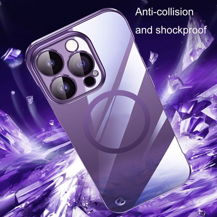 For iPhone 13 Pro Electroplating Frameless Magsafe Magnetic PC Phone Case(Deep Purple) - iPhone 13 Pro Cases by buy2fix | Online Shopping UK | buy2fix