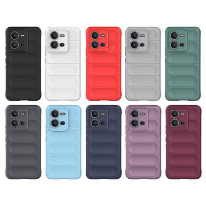 For vivo V25 5G Global Magic Shield TPU + Flannel Phone Case(Grey) - vivo Cases by buy2fix | Online Shopping UK | buy2fix