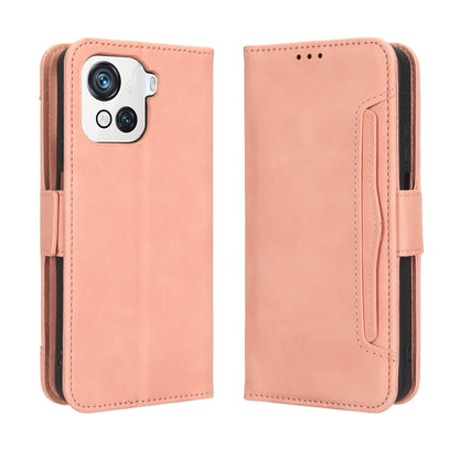 For Blackview OSCAL C80 Skin Feel Calf Texture Card Slots Leather Phone Case(Pink) - More Brand by buy2fix | Online Shopping UK | buy2fix