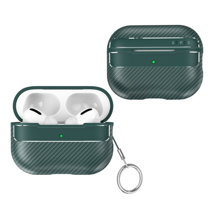 For AirPods Pro 2 Carbon Fiber Texture Anti-fall Earphone Protective Case(Green) - For AirPods Pro 2 by buy2fix | Online Shopping UK | buy2fix