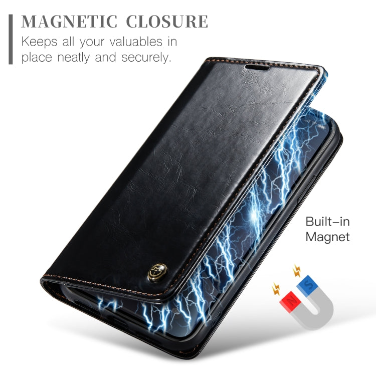 For iPhone XR CaseMe 003 Crazy Horse Texture Leather Phone Case(Black) - More iPhone Cases by CaseMe | Online Shopping UK | buy2fix