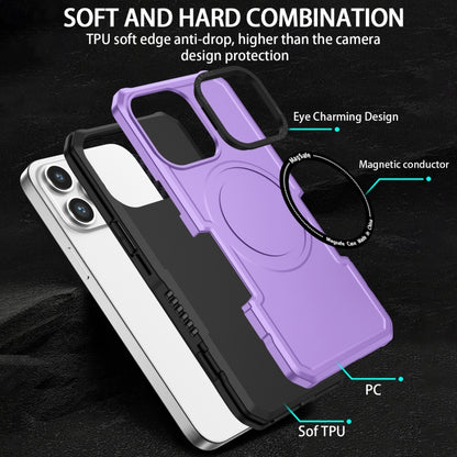 For iPhone 14 Plus MagSafe Shockproof Armor Phone Case(Purple) - iPhone 14 Plus Cases by buy2fix | Online Shopping UK | buy2fix