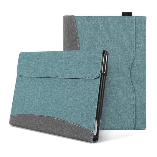 For Microsoft Surface Pro 10 / 9 Cloth Texture Stitching Leather Tablet Case(Grey Blue) - Others by buy2fix | Online Shopping UK | buy2fix