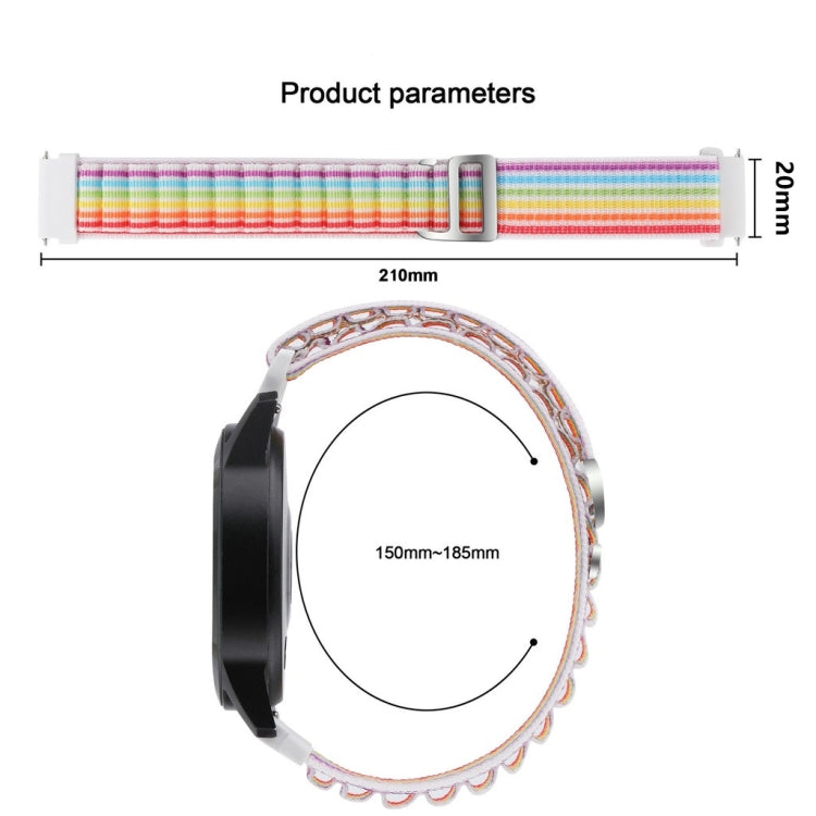 For Garmin Forerunner 255S / Venu 2S Universal Nylon Watch Band(White) - Watch Bands by buy2fix | Online Shopping UK | buy2fix