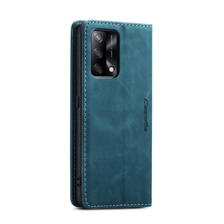 CaseMe 013 Multifunctional Horizontal Flip Leather Phone Case For OPPO F19/F19S/A74 4G/A95 4G/Reno6 Lite 4G Global(Blue) - OPPO Cases by CaseMe | Online Shopping UK | buy2fix