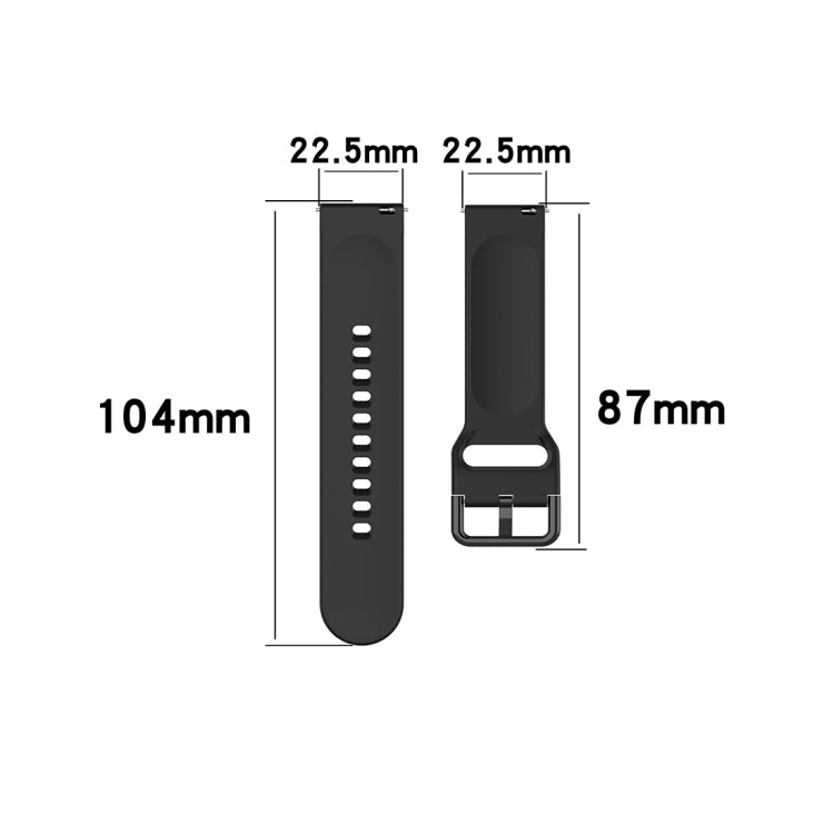 23mm Color Buckle Silicone Wrist Strap Watch Band for Fitbit Versa 2 / Versa / Versa Lite / Blaze, Size: S(Black) - Watch Bands by buy2fix | Online Shopping UK | buy2fix