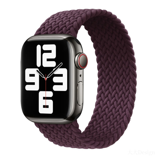 Nylon Single-turn Braided Watch Band For Apple Watch Ultra 49mm&Watch Ultra 2 49mm / Series 9&8&7 45mm / SE 3&SE 2&6&SE&5&4 44mm / 3&2&1 42mm, Length:145mm(Dark Cherry) - Watch Bands by buy2fix | Online Shopping UK | buy2fix