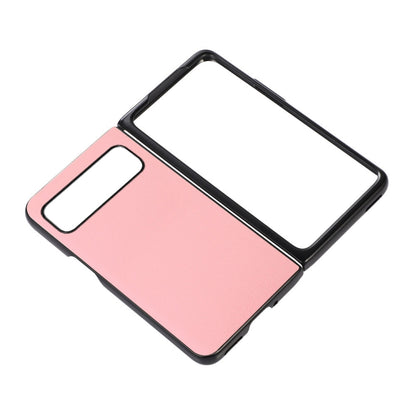 For Google Pixel Fold Two-color Litchi Texture PU Phone Case(Pink) - Google Cases by buy2fix | Online Shopping UK | buy2fix