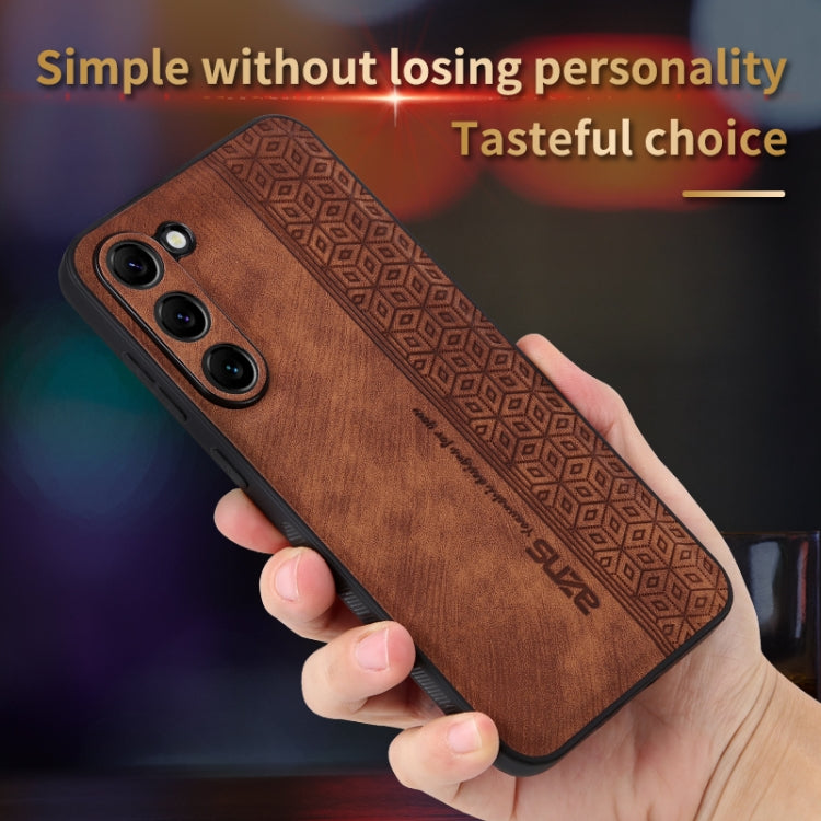 For Samsung Galaxy S23 5G AZNS 3D Embossed Skin Feel Phone Case(Brown) - Galaxy S23 5G Cases by AZNS | Online Shopping UK | buy2fix