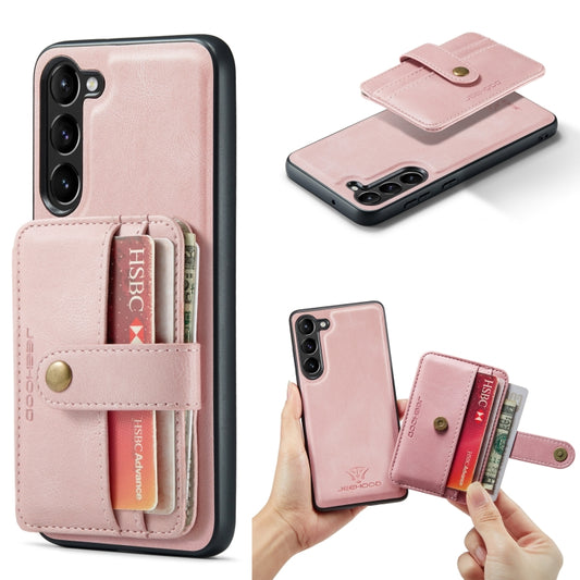 For Samsung Galaxy S23 5G JEEHOOD RFID Anti-Theft Wallet Magnetic Leather Phone Case(Pink) - Galaxy S23 5G Cases by JEEHOOD | Online Shopping UK | buy2fix