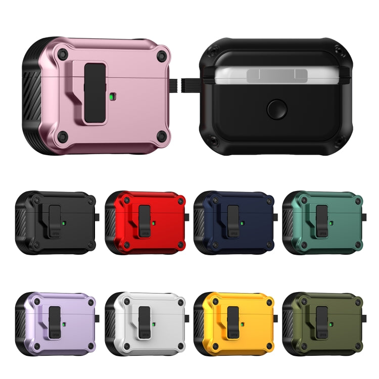 For AirPods Pro 2 Eagle Shockproof Earphone Protective Case with Switch(Pink) - For AirPods Pro 2 by buy2fix | Online Shopping UK | buy2fix