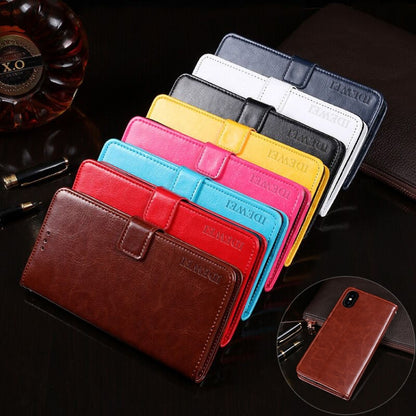 For Doogee X55 idewei  Crazy Horse Texture Horizontal Flip Leather Case with Holder & Card Slots & Wallet(Red) - More Brand by idewei | Online Shopping UK | buy2fix