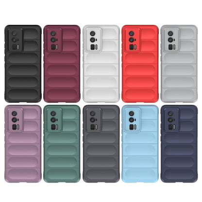 For Xiaomi Redmi K60 Magic Shield TPU + Flannel Phone Case(Grey) - Xiaomi Cases by buy2fix | Online Shopping UK | buy2fix