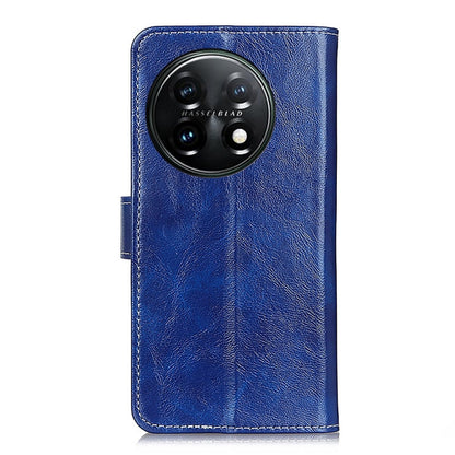 For OnePlus 11 5G Retro Crazy Horse Texture Leather Phone Case(Blue) - OnePlus Cases by buy2fix | Online Shopping UK | buy2fix