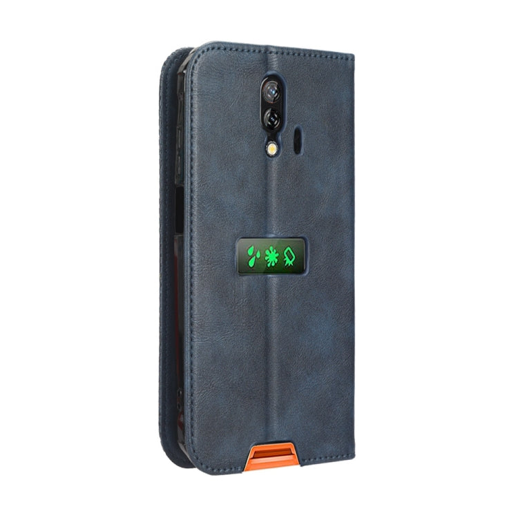 For Blackview BV7200 Magnetic Buckle Retro Texture Leather Phone Case(Blue) - More Brand by buy2fix | Online Shopping UK | buy2fix