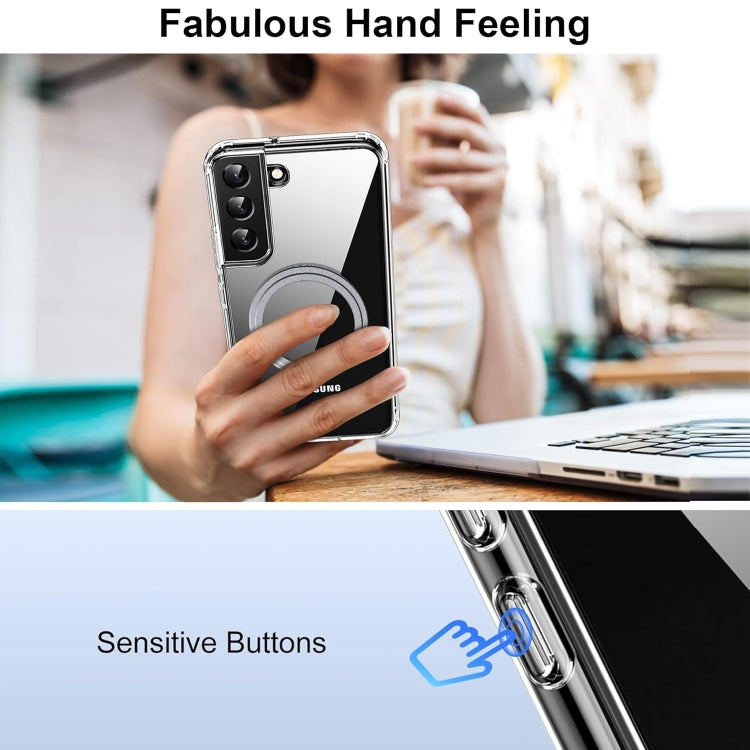 For Samsung Galaxy S21 FE 5G Transparent Frosted MagSafe Phone Case - Galaxy Phone Cases by buy2fix | Online Shopping UK | buy2fix