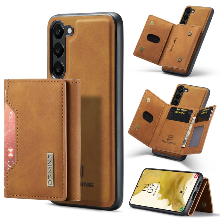 For Samsung Galaxy S23 5G DG.MING M2 Series 3-Fold Multi Card Bag + Phone Case(Brown) - Galaxy S23 5G Cases by DG.MING | Online Shopping UK | buy2fix