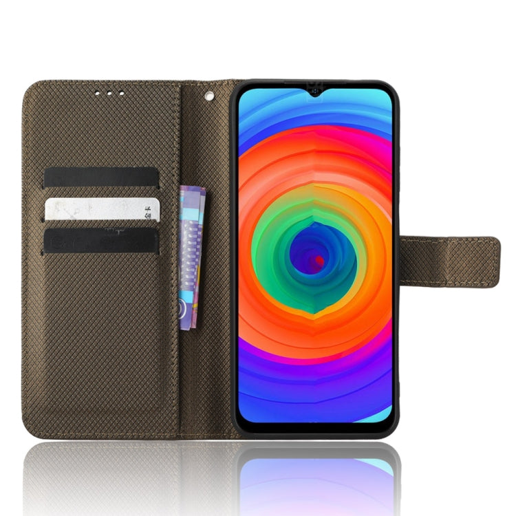 For Ulefone Note 14 Diamond Texture Leather Phone Case(Brown) - Ulefone Cases by buy2fix | Online Shopping UK | buy2fix