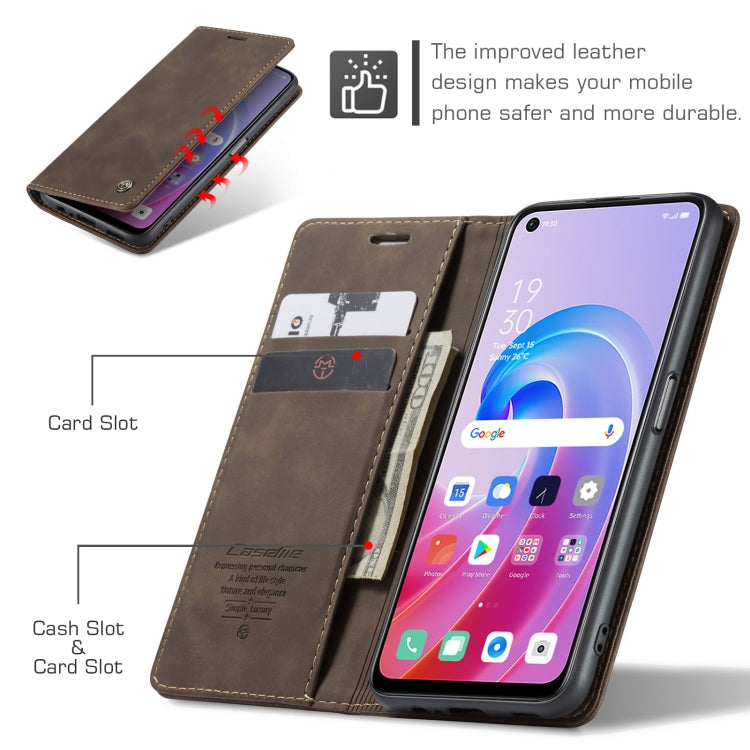 CaseMe 013 Multifunctional Horizontal Flip Leather Phone Case For OPPO A96 4G / A36 4G／A76 4G／K10 4G ／Realme 9i 4G (Coffee) - OPPO Cases by CaseMe | Online Shopping UK | buy2fix