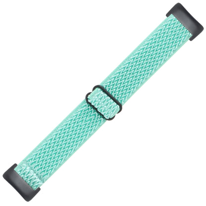 For Fitbit Charge 5 Buckle Wave Braided Nylon Watch Band(Teal) - Watch Bands by buy2fix | Online Shopping UK | buy2fix