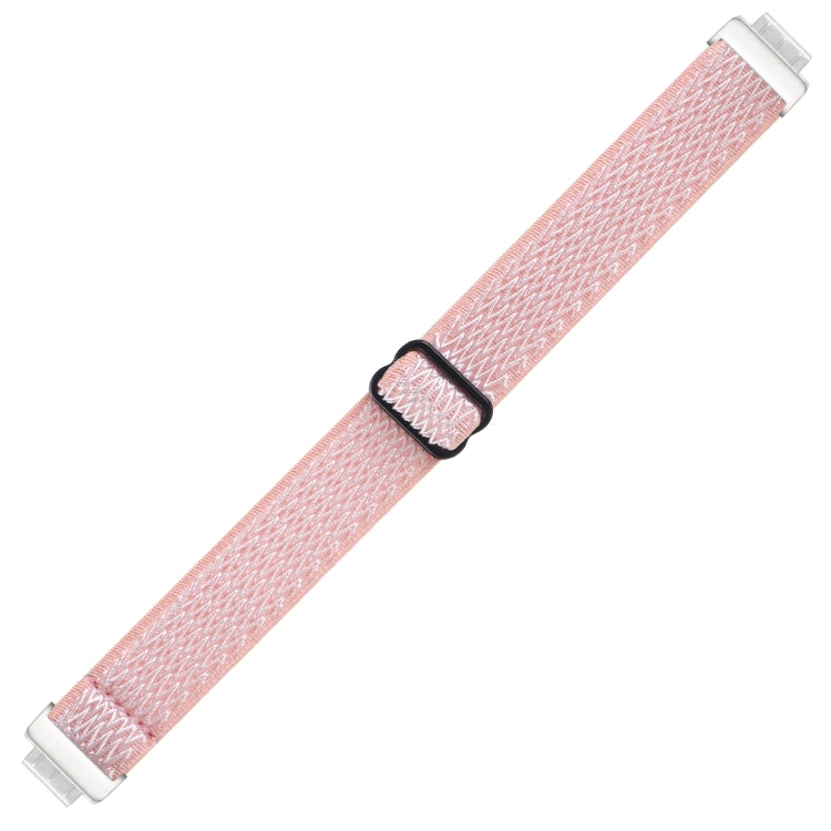 For Fitbit Inspire 2 Buckle Wave Braided Nylon Watch Band(Pink) - Watch Bands by buy2fix | Online Shopping UK | buy2fix