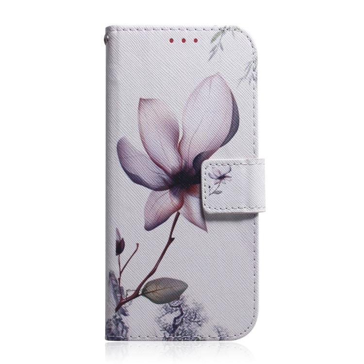 For OPPO Reno8 T 4G Coloured Drawing Flip Leather Phone Case(Magnolia) - OPPO Cases by buy2fix | Online Shopping UK | buy2fix