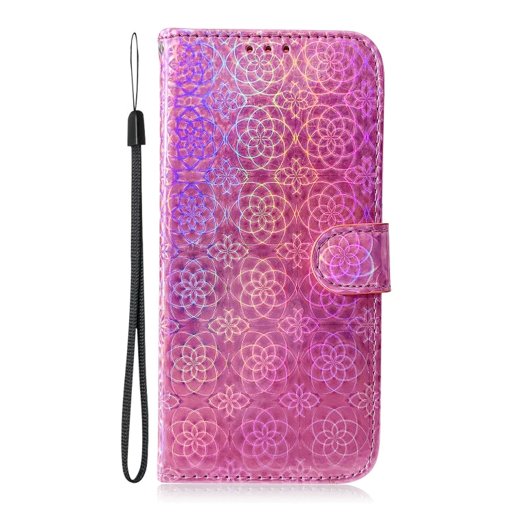 For OPPO Reno8 T 4G Colorful Magnetic Buckle Leather Phone Case(Pink) - OPPO Cases by buy2fix | Online Shopping UK | buy2fix