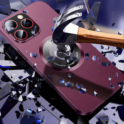 For iPhone 14 Pro R-JUST RH05 Magnetic Leather Metal Phone Case(Purple) - iPhone 14 Pro Cases by R-JUST | Online Shopping UK | buy2fix