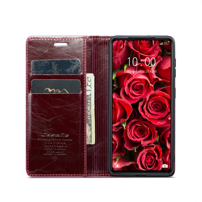 For Xiaomi Redmi Note 12 Pro 5G / Poco X5 Pro CaseMe 003 Crazy Horse Texture Leather Phone Case(Red) - Xiaomi Cases by CaseMe | Online Shopping UK | buy2fix