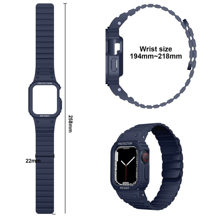 Silicone Integrated Frame Watch Band For Apple Watch Ultra 49mm(Green) - Watch Bands by buy2fix | Online Shopping UK | buy2fix