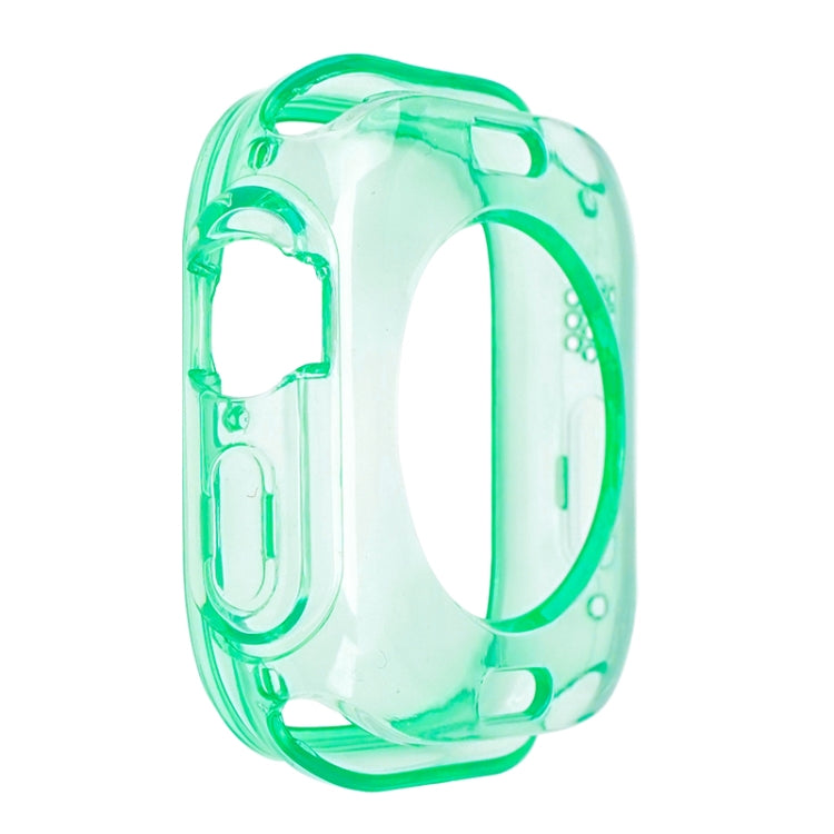 For Apple Watch Ultra 49mm Glacier Jelly Clear TPU Case Watch Band(Blue Green) - Watch Bands by buy2fix | Online Shopping UK | buy2fix