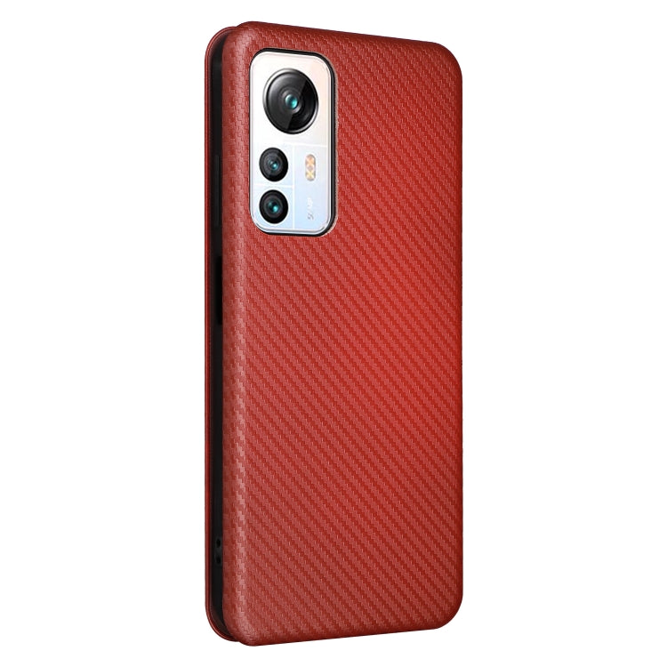 For Blackview A85 Carbon Fiber Texture Flip Leather Phone Case(Brown) - More Brand by buy2fix | Online Shopping UK | buy2fix