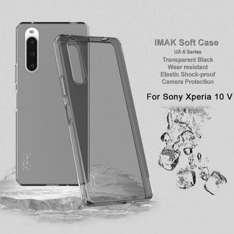 For Sony Xperia 10 V IMAK UX-5 Series TPU Phone Case(Transparent Black) - Sony Cases by imak | Online Shopping UK | buy2fix