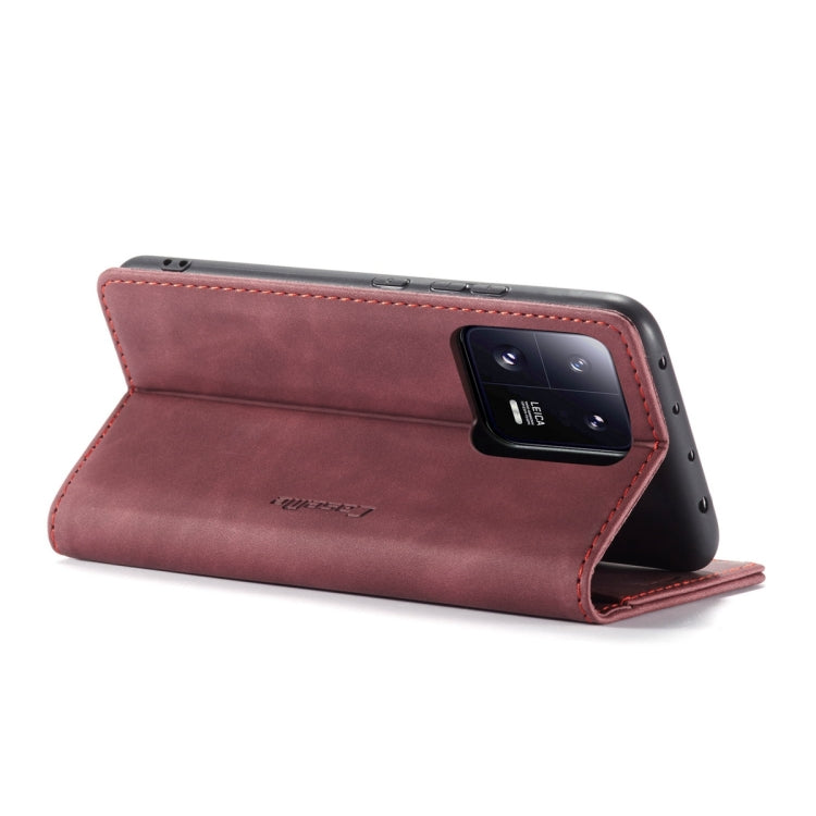 For Xiaomi 13 Pro CaseMe 013 Multifunctional Horizontal Flip Leather Phone Case(Wine Red) - Xiaomi Cases by CaseMe | Online Shopping UK | buy2fix