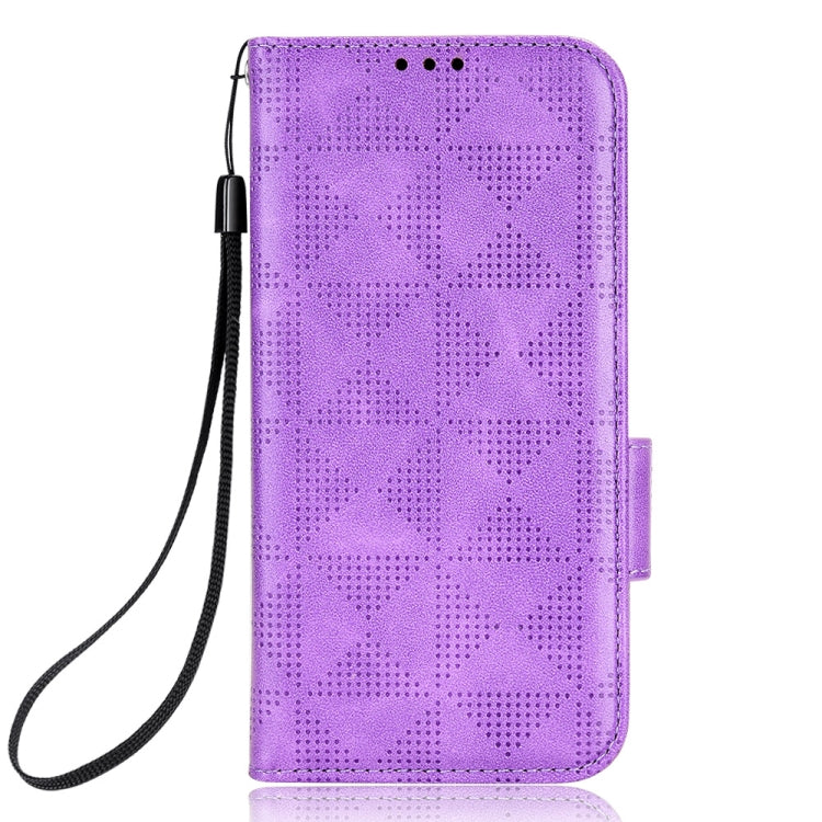 For Blackview A85 Symmetrical Triangle Leather Phone Case(Purple) - More Brand by buy2fix | Online Shopping UK | buy2fix