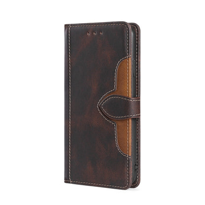 For Blackview A52 Skin Feel Magnetic Buckle Leather Phone Case(Brown) - More Brand by buy2fix | Online Shopping UK | buy2fix