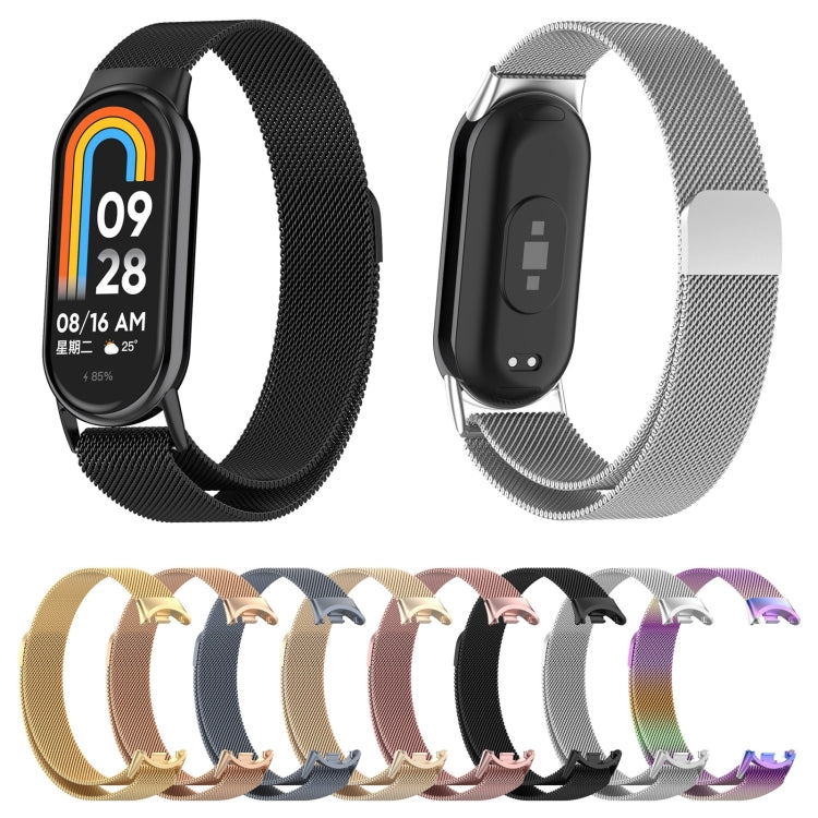 For Xiaomi Mi Band 8 Milanese Metal Watch Band(Silver) - Watch Bands by buy2fix | Online Shopping UK | buy2fix