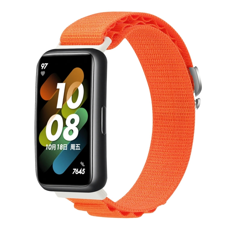 For Huawei Band 7 Loop Nylon Watch Band(Orange) - Watch Bands by buy2fix | Online Shopping UK | buy2fix