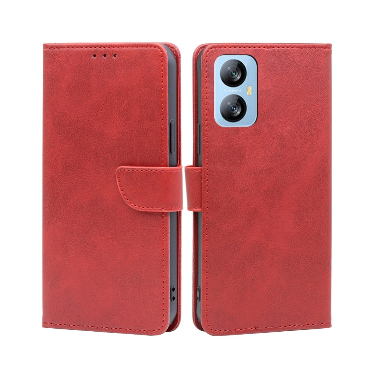 For Blackview A52 Calf Texture Buckle Flip Leather Phone Case(Red) - More Brand by buy2fix | Online Shopping UK | buy2fix