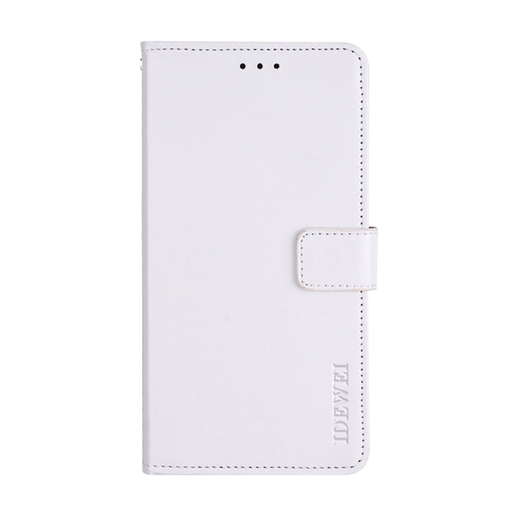 For Blackview A85 idewei Crazy Horse Texture Leather Phone Case with Holder(White) - More Brand by idewei | Online Shopping UK | buy2fix