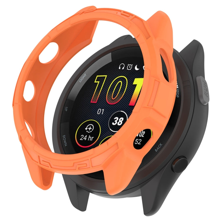 For Garmin Forerunner 265 Armor Hollow Watch Protective Case(Orange) - Watch Cases by buy2fix | Online Shopping UK | buy2fix