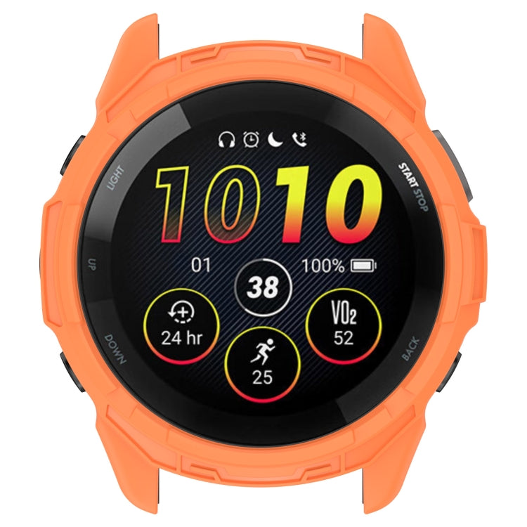 For Garmin Forerunner 265 Armor Hollow Watch Protective Case(Orange) - Watch Cases by buy2fix | Online Shopping UK | buy2fix