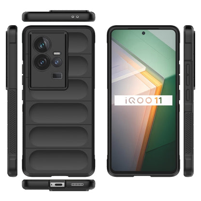 For vivo iQOO 11 5G Magic Shield TPU + Flannel Phone Case(Dark Blue) - vivo Cases by buy2fix | Online Shopping UK | buy2fix