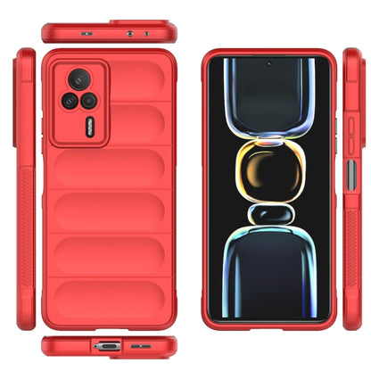 For Xiaomi Redmi K60E 5G Magic Shield TPU + Flannel Phone Case(Wine Red) - Xiaomi Cases by buy2fix | Online Shopping UK | buy2fix