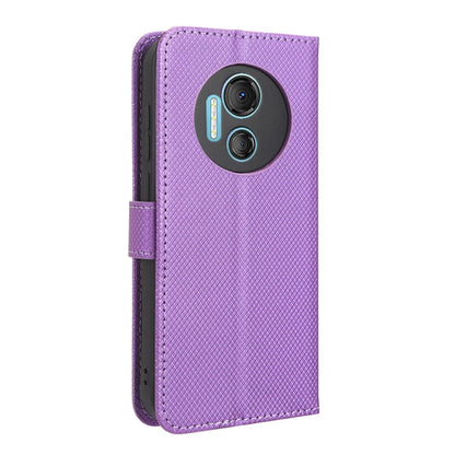 For Doogee X97 / X97 Pro Diamond Texture Leather Phone Case(Purple) - Doogee Cases by buy2fix | Online Shopping UK | buy2fix