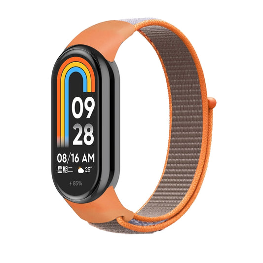 For Xiaomi Mi Band 8 Loop Nylon Watch Band(Orange) - Watch Bands by buy2fix | Online Shopping UK | buy2fix