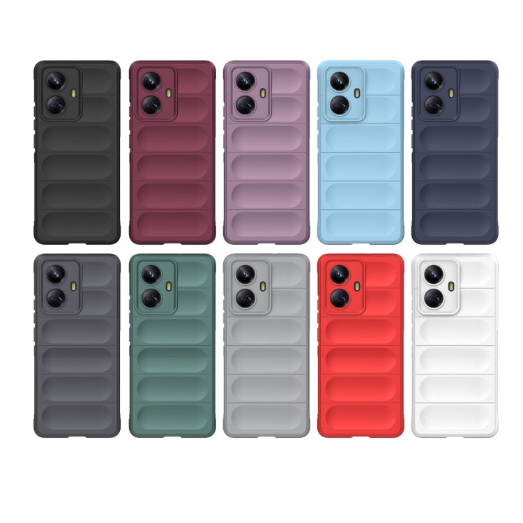 For Realme 10 Pro+ 5G Magic Shield TPU + Flannel Phone Case(Grey) - Realme Cases by buy2fix | Online Shopping UK | buy2fix