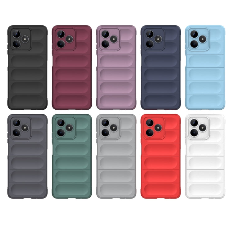 For Realme C53 4G Magic Shield TPU + Flannel Phone Case(Grey) - Realme Cases by buy2fix | Online Shopping UK | buy2fix