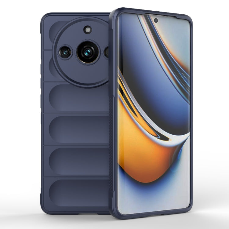 For Realme 11 Pro 5G/11 Pro+ 5G Magic Shield TPU + Flannel Phone Case(Dark Blue) - Realme Cases by buy2fix | Online Shopping UK | buy2fix